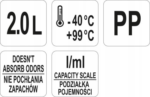 Dzbanek z Miarką 2000 ml Przeźroczysty Yato YG-07286