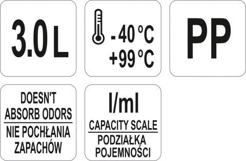 Dzbanek z Miarką 3000 ml Przeźroczysty Yato YG-07287