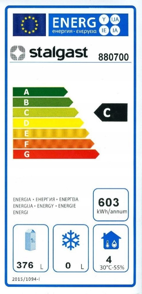 Szafa Chłodnicza Lakierowana 537l Stalgast 880700