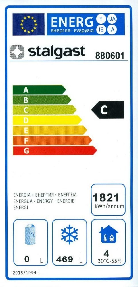 Szafa Mroźnicza Zamrażarka Gastronomiczna 600l Stalgast 880601