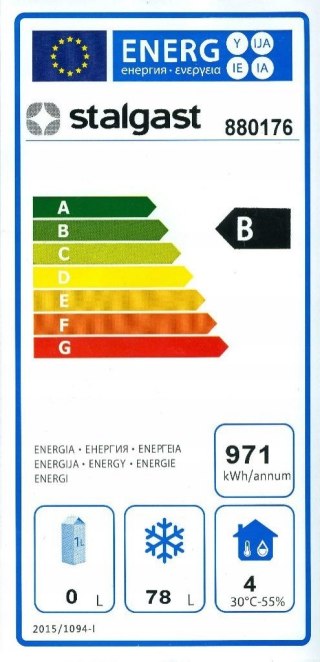 Szafa Mroźnicza Nierdzewna 130l Stalgast 880176