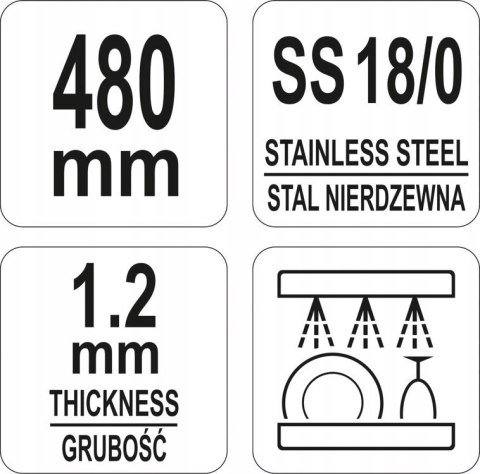 Szpatuła Cukiernicza Wąska 355/485 mm Yato YG-02412