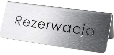 Tabliczka Z Napisem Rezerwacja - Metalowa Stalgast 486025