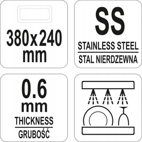 Taca Ekspozycyjna Stalowa 38x24 Cm Yato Yg-02057