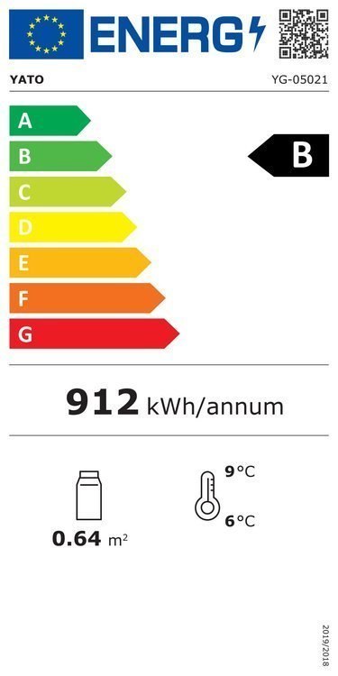 Witryna Chłodnicza do Ciastek Kanapek Przeszklona 100l 68x45x67 Biała Yato YG-05021