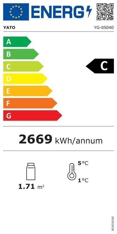 Witryna Chłodnicza do Cukierni Kawiarni 300l 65x80x144 Czarna Yato YG-05040