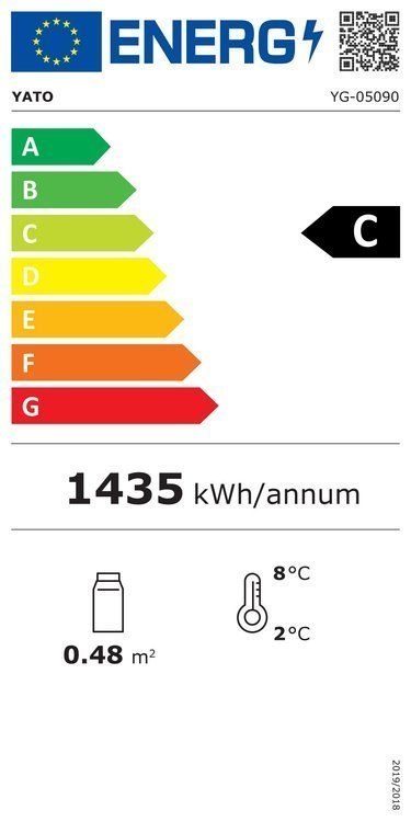 Witryna Chłodnicza 73l Wym: 50x50x106 Yato YG-05090