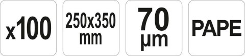 Worki do Pakowarek Komorowych 250x350 100 Szt. Yato YG-09333 Worki do Pakowarek Komorowych 250x350 100 Szt. Yato YG-09333