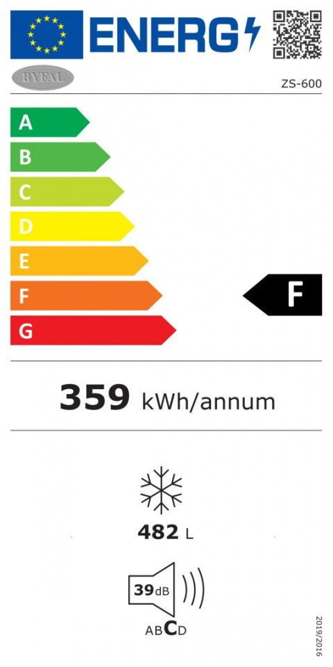 Zamrażarka Sklepowa Gastronomiczna Skrzyniowa 482l Byfal Zs-600 Polska