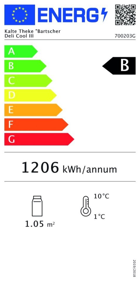 Witryna Chłodnicza Wielofunkcyjna 160l 2-12 °C Bartscher 700203g