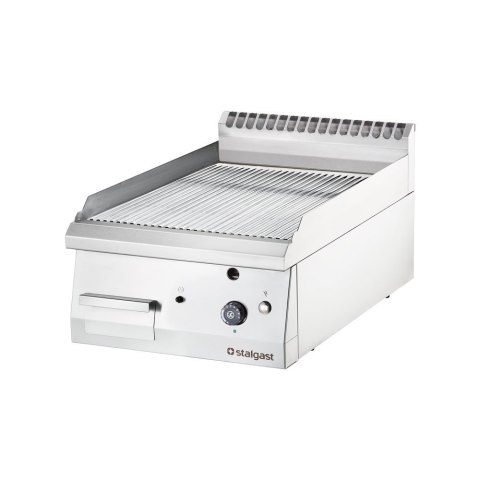 Grill gazowy chromowany ryflowany gaz ziemny 40x70 | Stalgast 9736210