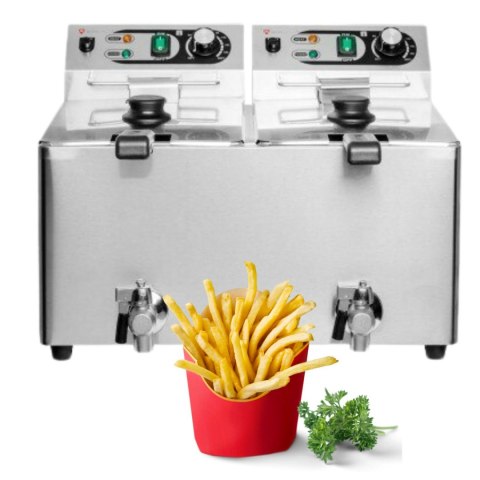 Frytownica Elektryczna Gastronomiczna F8lv2 2x8l 2x3kW 230v - Podwójna