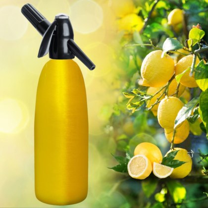 Syfon Saturator do Wody Sodowej 1l Piękny Złoty Kolor + 50 Naboi Co2 | ART QUICK SODA GP-ARTSAT SA-1L-50