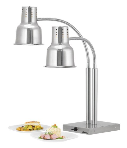 Lampa Grzewcza Na Podczerwień Gastronomiczna 230V 0,5 kW Kolor Srebrny