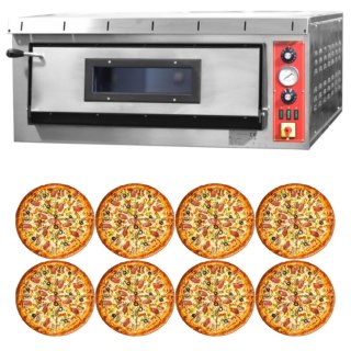 Piec do pizzy 1-poziomowy 400V 9kW komora 1080x1080 8x Ø35 cm 220kg