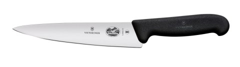 Victorinox Fibrox Nóż kuchenny, szerokie ostrze, 19 cm, czarny Victorinox