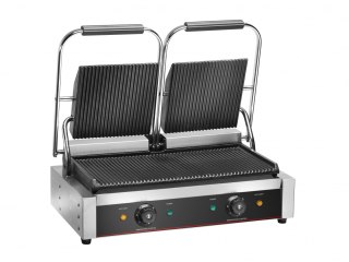 Grill Kontaktowy Podwójny 475x230 płyta ryflowana Amitek 6040015