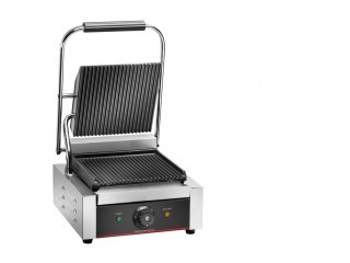 Grill Kontaktowy Pojedynczy 225x230 płyta ryflowana Amitek 6040011