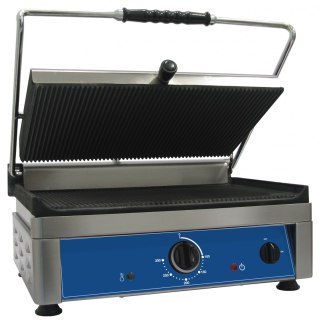 Grill Kontaktowy Pojedynczy 450x270 płyta ryflowana 3000W Amitek 6040019