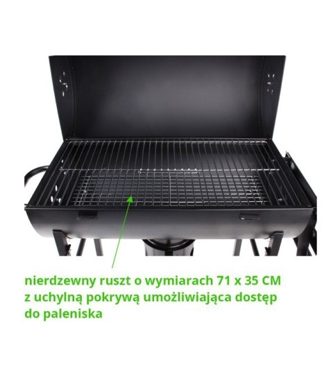 Grill ogrodowy z pokrywą ruszt 71 cm Lund | Yato 99512