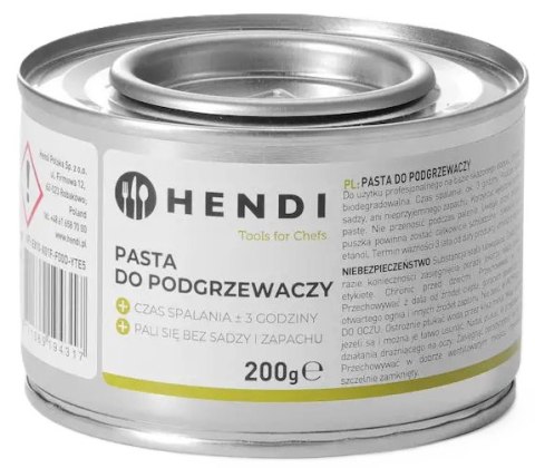 96x Pasta Paliwo Do Podgrzewacza W Puszce 200g Hendi 194546 Uniwersalna