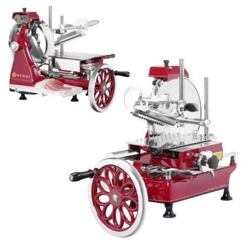 Krajalnica Ręczna Manualna Retro 300 Czerwona z Podstawą Hendi 210956_63 Krajalnica Ręczna Manualna Retro 300 Czerwona z Podstawą Hendi 210956_63