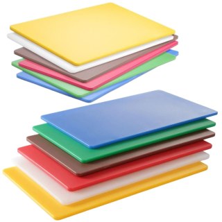 12x Deska Kuchenna do Krojenia GN 1/1 Profesjonalny Zestaw 6 Kolorów Hendi 826676