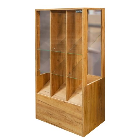 Witryna Sklepowa na Ciastka i Cukierki Dąb Kraft 670x440x1370mm Witryna Sklepowa na Ciastka i Cukierki Dąb Kraft 670x440x1370mm