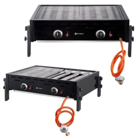 Grill Gazowy Roast-Master Pro Hendi 148822 11,6 kW Dwie Strefy Grzewcze Czarny Grill Gazowy Roast-Master Pro Hendi 148822 11,6 kW Dwie Strefy Grzewcze Czarny