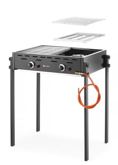 Grill Gazowy Roast-Master Pro Hendi 148822 11,6 kW Dwie Strefy Grzewcze Czarny Grill Gazowy Roast-Master Pro Hendi 148822 11,6 kW Dwie Strefy Grzewcze Czarny