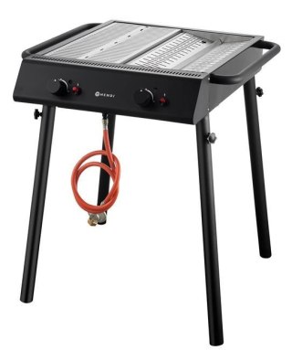 Grill Gazowy Xantos Black 9,5 kW 770x710x870 Czarny Gastronomiczny Hendi 148631