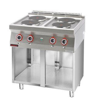 Kuchnia Elektryczna 4 Płyty Okrągłe 4x2,6kW Na Podstawie Kromet 700.Ke-4.S