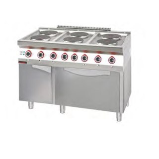 Kuchnia Elektryczna 6 Płyt Okrągłych 6x2,6kW Kromet 700.Ke-6.S.D