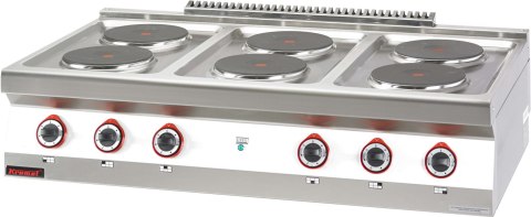 Kuchnia Elektryczna 6 Płyt Okrągłych 6x2,6kW Kromet 700.Ke-6 Kuchnia Elektryczna 6 Płyt Okrągłych 6x2,6kW Kromet 700.Ke-6