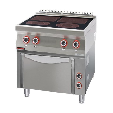 Kuchnia Elektryczna Ceramiczna 2x4kW+1x2,1kW+1x2,0kW+3,5kW 700.Ke-4c/Pe-1