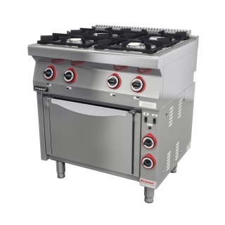 Kuchnia Gazowa Z Piekarnikiem Z Termoobiegiem Kromet 700.Kg-4/Pe-1t