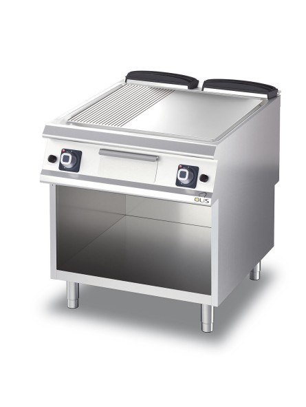 Płyta Grillowa Gazowa Nierdzewna 1/3ryflowana 2/3gładka M80,Ciągłe Grzanie D74/10sftga1/3r Diamante70 Olis Olis