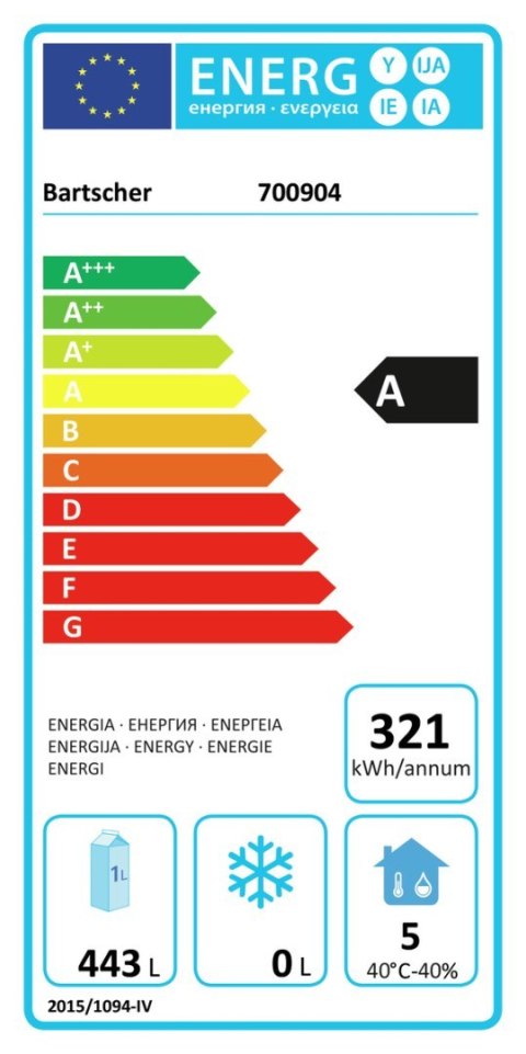 Profesjonalna Szafa Chłodnicza Gastronomiczna 705x895x2090 Bartscher 700904 Profesjonalna Szafa Chłodnicza Gastronomiczna 705x895x2090 Bartscher 700904