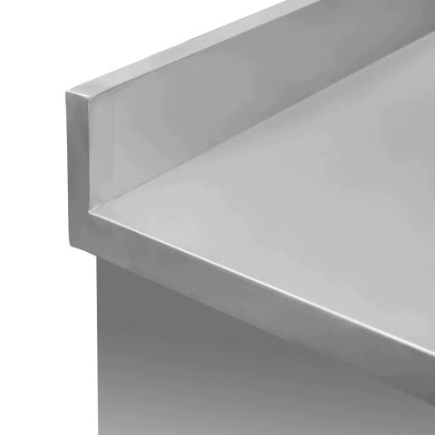 Stół Gastronomiczny Roboczy Z Półką I Szufladami 150x60x85 cm Stal Nierdzewna Stół Gastronomiczny Roboczy Z Półką I Szufladami 150x60x85 cm Stal Nierdzewna