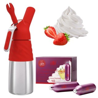 Syfon Do Bitej Śmietany Isi Creatie Whip Czerwony 0,5l + 10 Naboi N2O