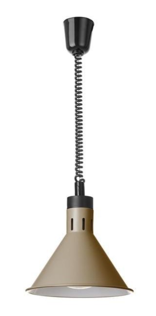 Lampa do Podgrzewania Potraw Wisząca Stożkowa Beż ⌀275x250 Hendi 273777