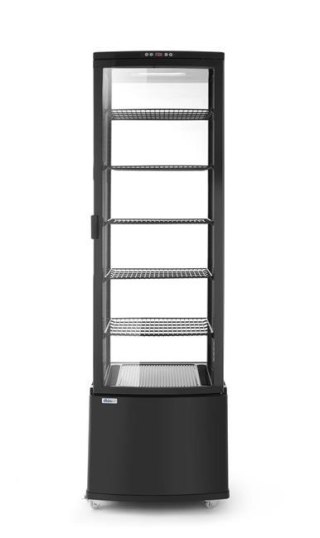 Witryna Chłodnicza 270L Arktic Czarna 230V/290W 556x526x1913 Hendi 233290