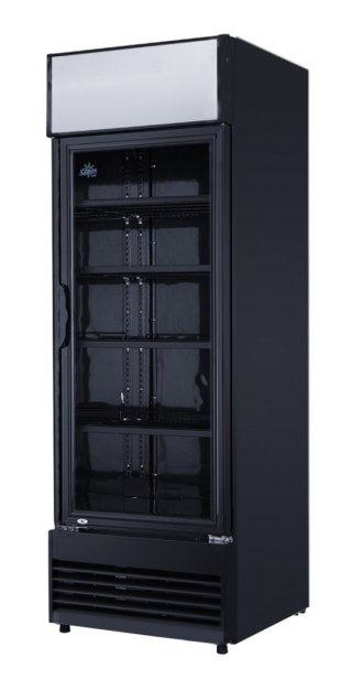 Witryna Chłodnicza Przeszklona Czarna 382L 620x630x1935mm LG 382BF BLACK