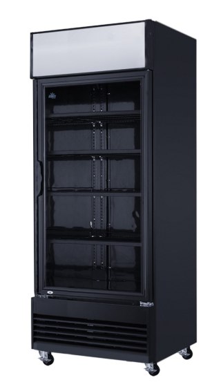 Witryna Chłodnicza Przeszklona Czarna 660L 845x725x2070mm LG 660BFM BLACK