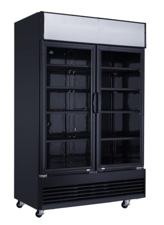 Witryna Chłodnicza Przeszklona Czarna 800L 1000x745x2036mm LG 800 BLACK