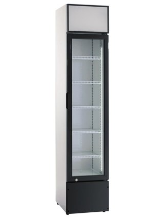 Witryna Chłodnicza Przeszklona Wąska 160L 390x475x1880 SS-P160FA Slim