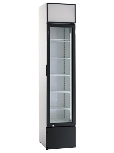 Witryna Chłodnicza Przeszklona Wąska 160L 390x475x1880 SS-P160FA Slim Witryna Chłodnicza Przeszklona Wąska 160L 390x475x1880 SS-P160FA Slim