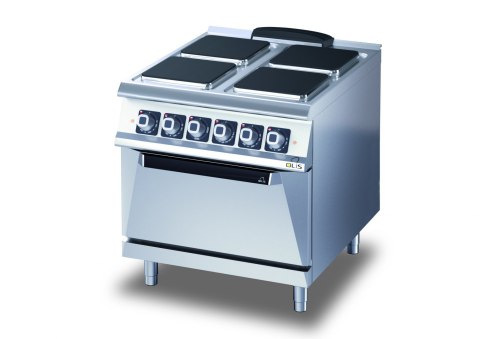 Kuchnia Elektryczna 4-Palnikowa z Piekarnikiem 16,4 kW Olis 16050012 Kuchnia Elektryczna 4-Palnikowa z Piekarnikiem 16,4 kW Olis 16050012
