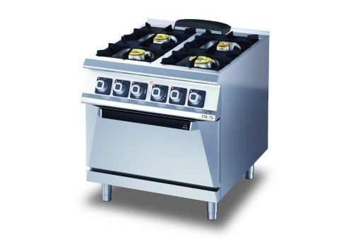 Kuchnia Gazowa 4- Palnikowa z Piekarnikiem 24,2 kW Olis 16040006 Kuchnia Gazowa 4- Palnikowa z Piekarnikiem 24,2 kW Olis 16040006