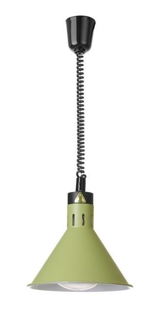 Lampa do Podgrzewania Potraw Wisząca Stożkowa Zielona ⌀275x250 Hendi 273920